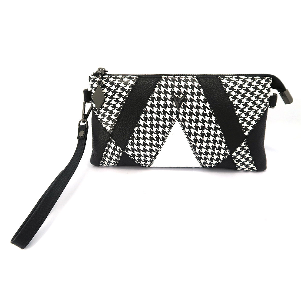 Patchwork Croc & Quilted PU Leather Clutch Bag